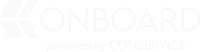 Onboard, powered by Conservice White Logo (1)
